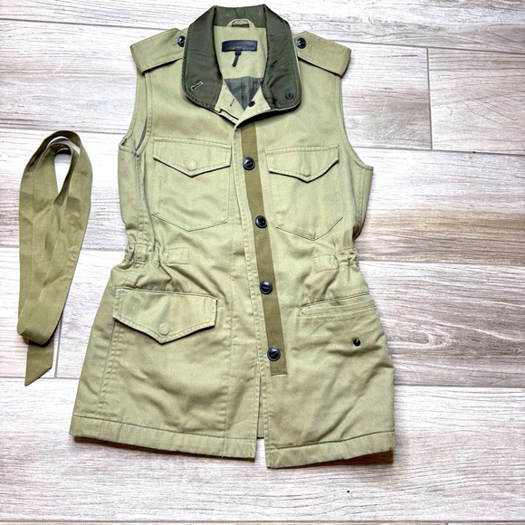 rag & bone Jackets & Blazers - RAG & BONE Olive Button Up Utility Vest Jacket Size XS